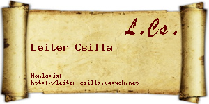 Leiter Csilla névjegykártya